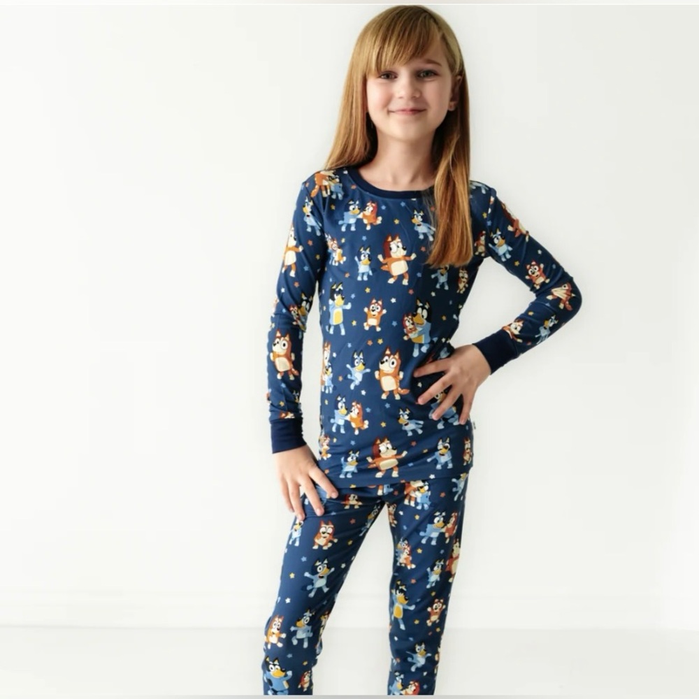Little Sleepies Bluey Dance Mode 2 Piece Pajama Set - Size 12-18 Months